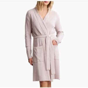 BAREFOOT DREAMS CozyChic Lite Rib-Knit Robe in Faded Rose Pearl (XL) $128 MSRP